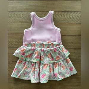 Floral Skirt with Lavender Tank Top